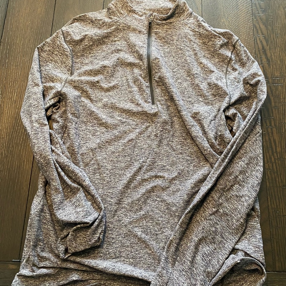 Lululemon Mens XL Gray Zip Up Shirt Top Surge Long Sleeve Running Reflective